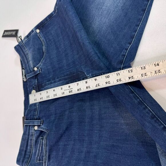 BlankNYC Jeans Womens 31 The HOYT High Rise Mini Flare Dark Wash New - Picture 5 of 10